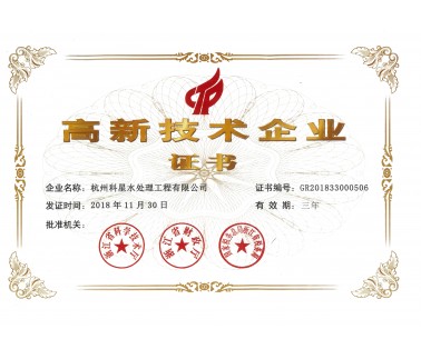 高新技術(shù)企業(yè)認定證書